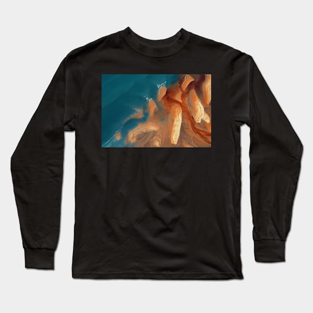 Abstract Seaside Long Sleeve T-Shirt by waltzart